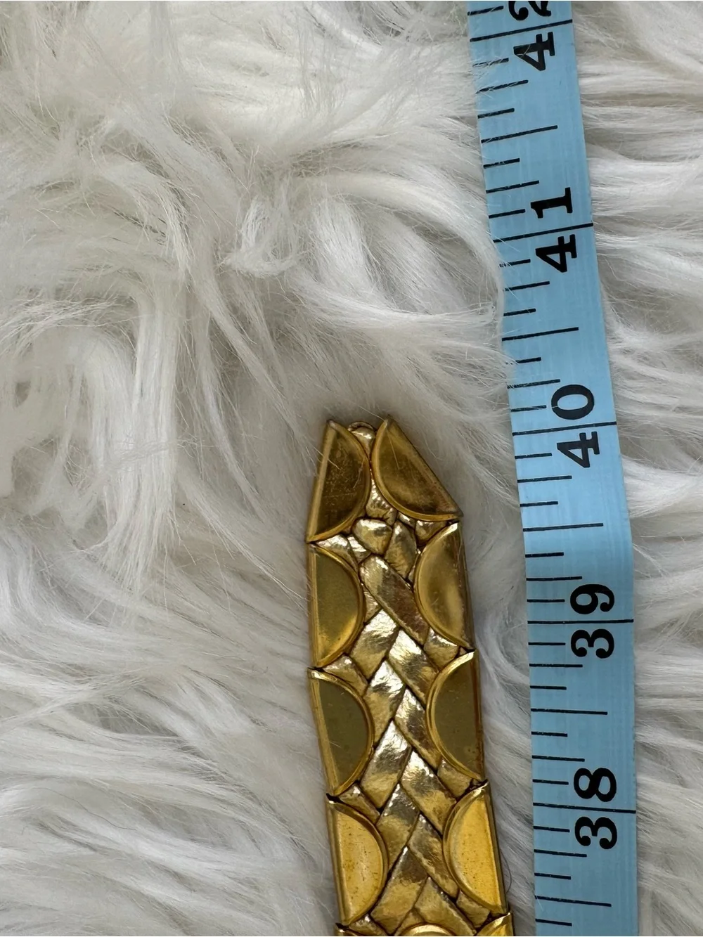 Vintage 1980s Gold Braided Metal Belt - Women's Fashion Accessory